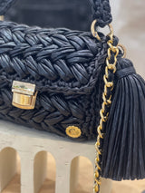Miss Polyplexi - Seville Black Crochet Cross Body Bag