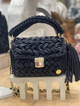 Miss Polyplexi - Seville Black Crochet Cross Body Bag