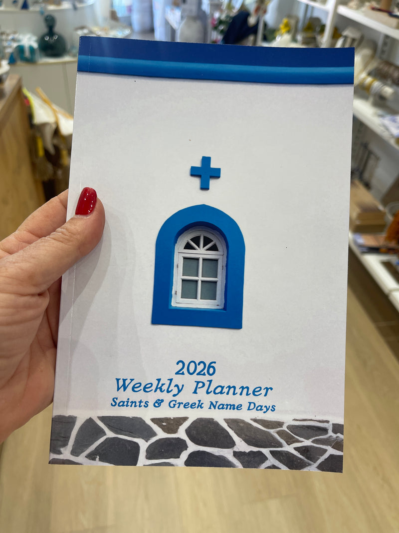 2026 Saint Name day planner/ English Version - Santorini Church cover