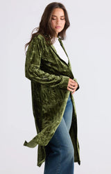 Aries Velvet Duster - Olive