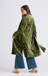 Aries Velvet Duster - Olive