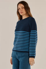 Carrie Knit Jumper - Blue Stripe