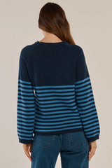 Carrie Knit Jumper - Blue Stripe