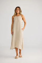 Cliffside Maxi Dress - Natural Linen
