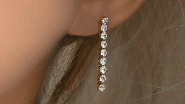 Crystal & Gold Ella Earrings