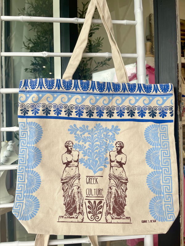 Greek Culture Canvas Tote Bag