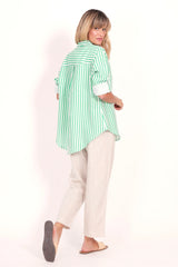 Adele Shirt - Green Stripe