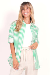 Adele Shirt - Green Stripe