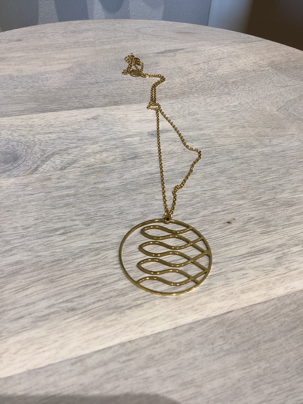 Gold Pendant Necklace - Fish