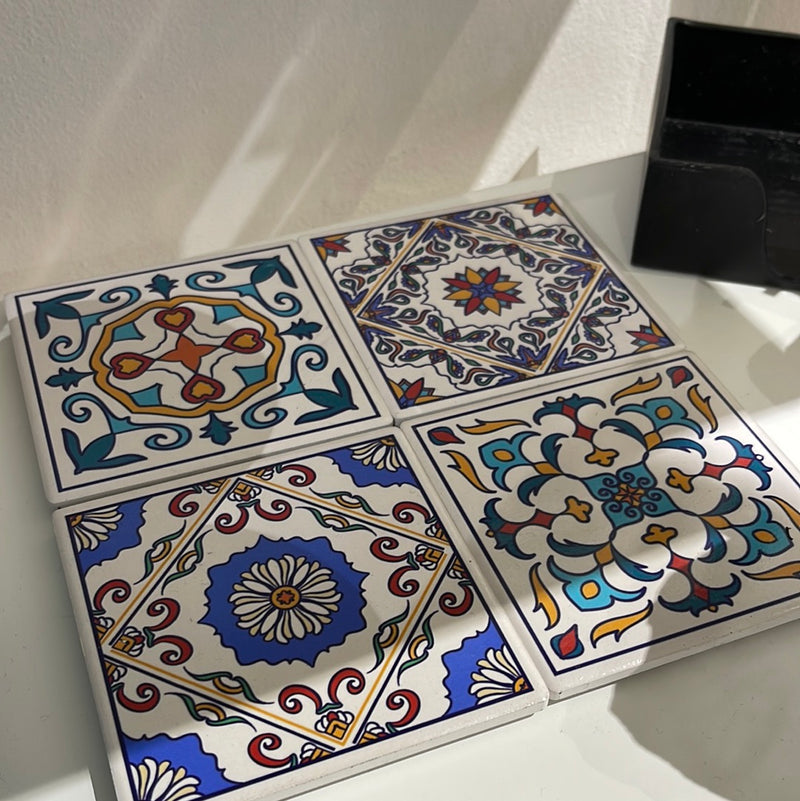 Mediterranian Ceramic Coasters