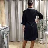 Melina Black and White Shift Dress