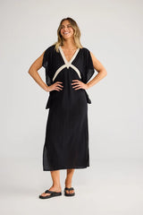 Luma Kaftan - Black with Natural