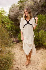 Luma Kaftan - Natural with Black