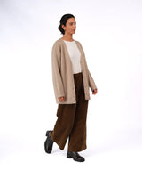Patou Pure Lambswool Cardigan - Oatmeal