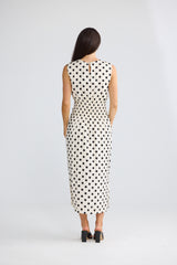 Turning Point Dress- Ivory Spot