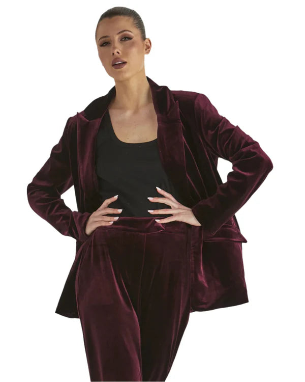 Mustang Sally Velvet Jacket - Red Wine