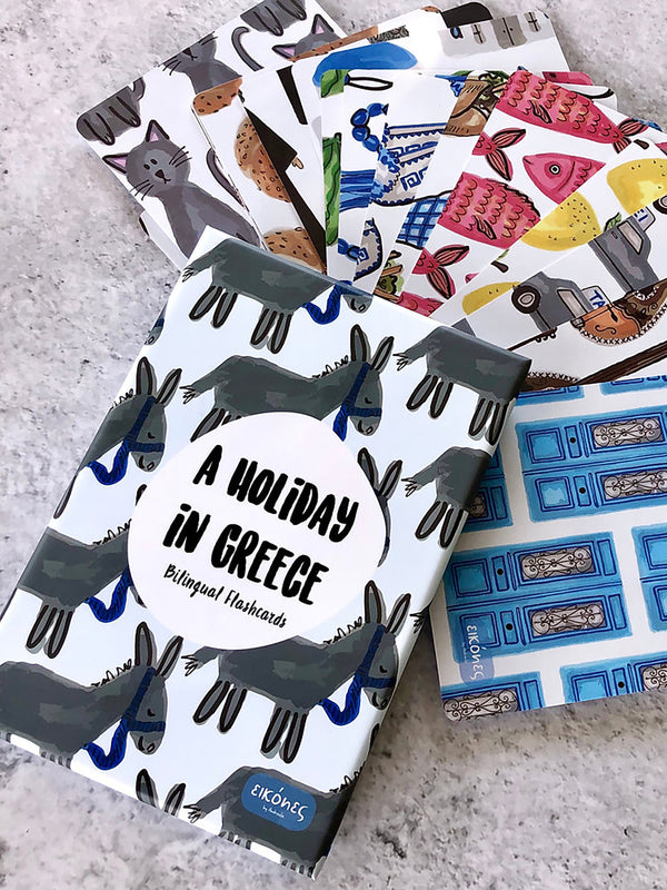 A Holiday in Greece Bilingual Flashcards