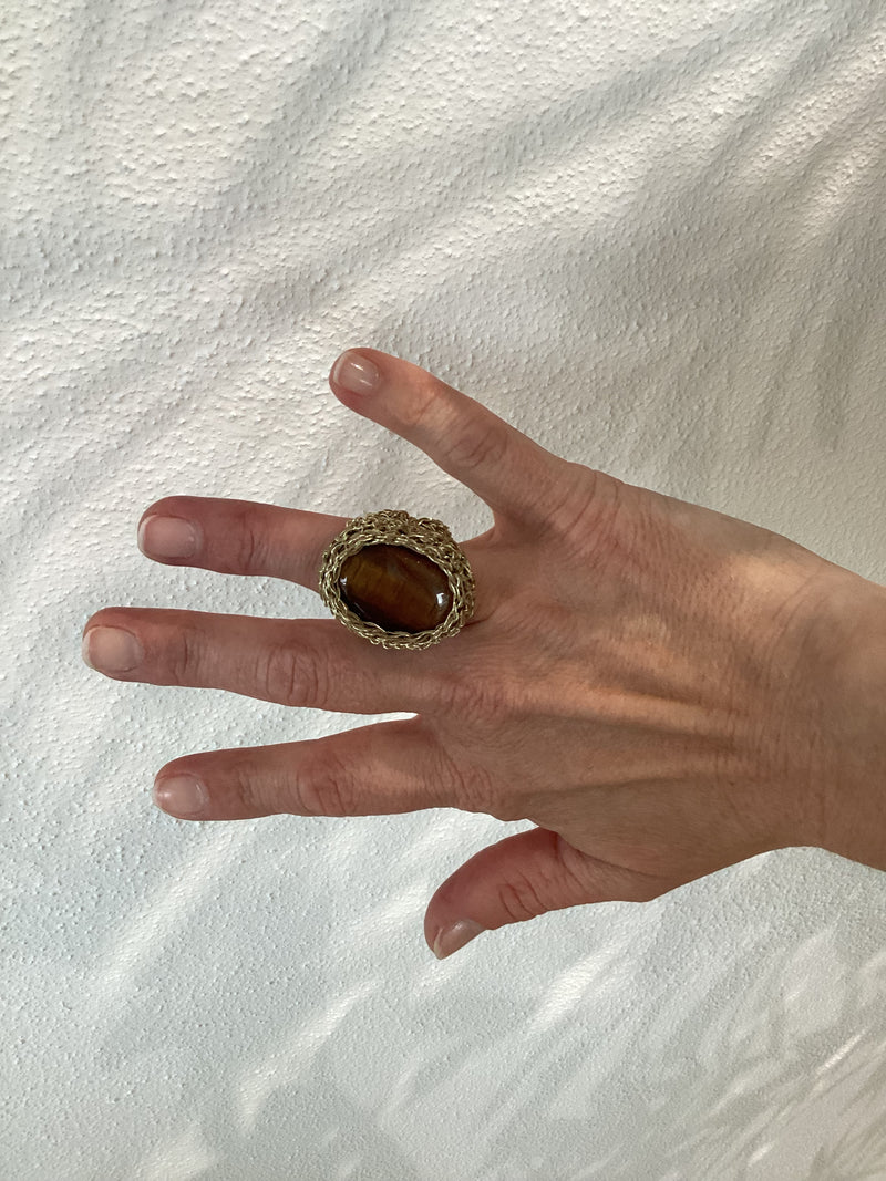 Greek Semi Precious Stone Ring
