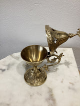 Large Brass Engraved Thimiato