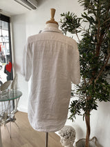 Men’s Short Sleeve Linen Shirt - White