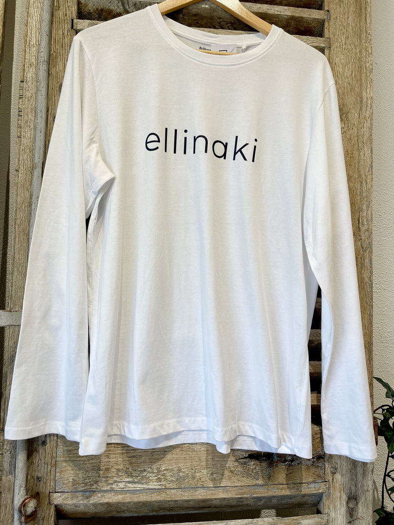Ellinaki Adults Unisex Long Sleeve Top - White